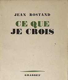 CE QUE JE CROIS